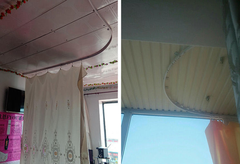 Thanh treo rèm đường rèm đường sắt cong có thể uốn cong đường ray trượt hình chữ U 1 mét