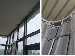 Thanh treo rèm đường rèm đường sắt cong có thể uốn cong đường ray trượt hình chữ U 1 mét