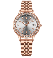 Đồng Hồ Nữ Peodagar Mặt Tròn Đính Đá Đeo tay sang trọng