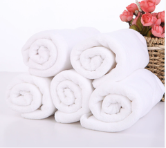 Khăn mặt khăn tắm trắng 35x75cm,  70x140cm