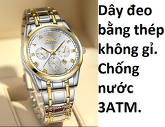 ĐỒNG HỒ OPK nam demi mặt vàng