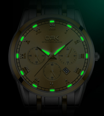 ĐỒNG HỒ OPK nam demi mặt vàng