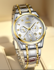 ĐỒNG HỒ OPK nam demi mặt vàng