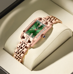 Đồng Hồ Nữ Peodagar Mặt Vuông Đính Đá đeo tay