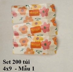 (Thanh lý) 100 Túi Kẹo Trang Trí 4x9cm Nhiều Mẫu – Túi Gói Bánh Kẹo Handmade, Túi Gói Quà Mini
