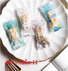(Thanh lý) 100 Túi Kẹo Trang Trí 4x9cm Nhiều Mẫu – Túi Gói Bánh Kẹo Handmade, Túi Gói Quà Mini