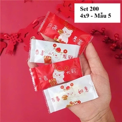 (Thanh lý) 100 Túi Kẹo Trang Trí 4x9cm Nhiều Mẫu – Túi Gói Bánh Kẹo Handmade, Túi Gói Quà Mini