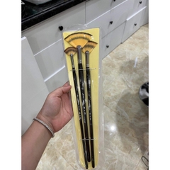 Bộ cọ quạt 3 cây Golden maple