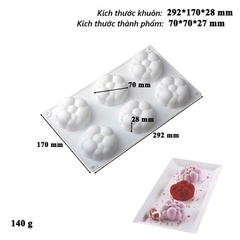 Khuôn Silicone Làm Bánh Mousse hình tròn