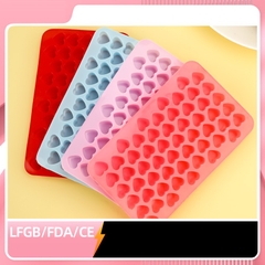 Khuôn silicon đổ socola 55 tim nhỏ (hồng, đỏ, xanh)