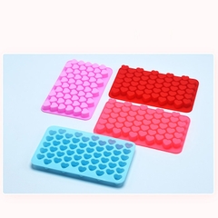 Khuôn silicon đổ socola 55 tim nhỏ (hồng, đỏ, xanh)