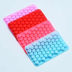 Khuôn silicon đổ socola 55 tim nhỏ (hồng, đỏ, xanh)