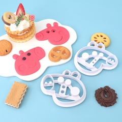 Khuôn nhấn heo peppa (bố + mẹ)