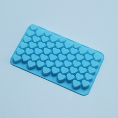 Khuôn silicon đổ socola 55 tim nhỏ (hồng, đỏ, xanh)