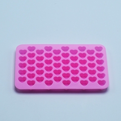 Khuôn silicon đổ socola 55 tim nhỏ (hồng, đỏ, xanh)