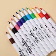 Bộ 12 màu acrylic Bút Đánh Dấu màu chống thấm nước nhanh khô trẻ em vẽ tay diy
