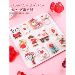 Set 4 Khuôn Nhựa nhấn Bánh Quy các mẫu