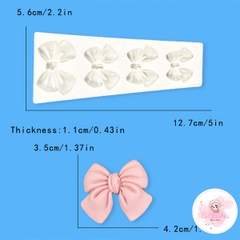 Khuôn Silicon 4 nơ kẹo mới - 3513