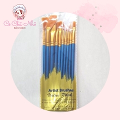 Bộ 10 cọ cao cấp (xòe), tô màu bánh kem, cọ vẽ tranh, cọ tô màu, tô tượng