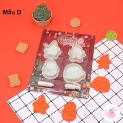 Bộ 4 khuôn nhựa nhấn giáng sinh