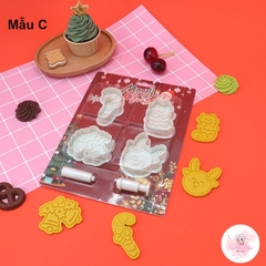 Bộ 4 khuôn nhựa nhấn giáng sinh