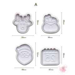 Bộ 4 khuôn nhựa nhấn giáng sinh