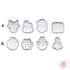 Bộ 4 khuôn nhựa nhấn giáng sinh