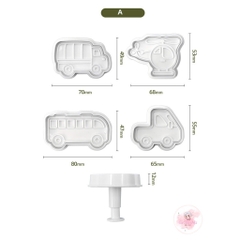 Bộ 4 khuôn nhấn phương tiện giao thông
