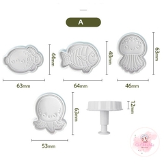 Bộ khuôn nhấn tạo hình sinh vật biển