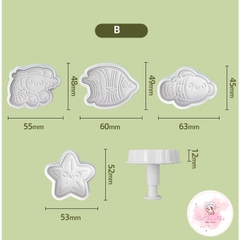 Bộ khuôn nhấn tạo hình sinh vật biển
