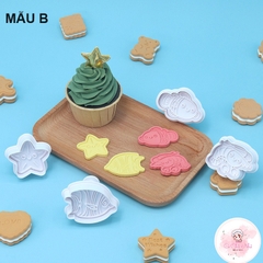Bộ khuôn nhấn tạo hình sinh vật biển