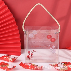 Hộp Mica 14x14 hoa đào Set 10 cái