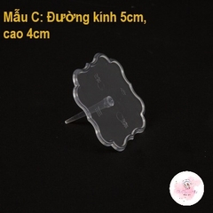 Đế trong đỡ đồ trang trí bánh kem 100 cái kèm cuộn keo