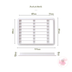 Khuôn nhấn nhựa tạo hình bánh quy, bánh bao mèo Kitty, chữ nhật, 7 châu lục, 3 hoa cúc