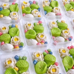 Khuôn Silicon Bộ 4 khuôn sen làm thành phẩm trôi nước, rau câu