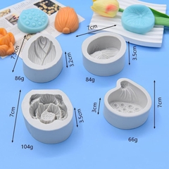 Khuôn Silicon Bộ 4 khuôn sen làm thành phẩm trôi nước, rau câu
