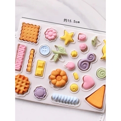 Khuôn Silicon cúc áo hình tròn vuông tim