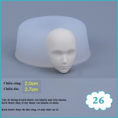 Khuôn silicon tạo hình mặt chibi