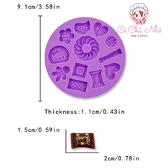 Khuôn silicon bánh quy kẹo các mẫu -3629