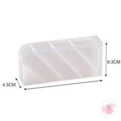 Hộp đựng dụng cụ đất nặn, bút viết - trắng 4 ô