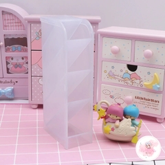 Hộp đựng dụng cụ đất nặn, bút viết - trắng 4 ô