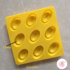 Khuôn silicon thỏi vàng, vỉ 9 thỏi