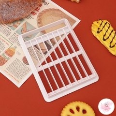 Khuôn nhấn nhựa tạo hình bánh quy, bánh bao mèo Kitty, chữ nhật, 7 châu lục, 3 hoa cúc