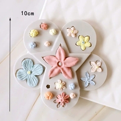 Khuôn silicon nhiều hoa mới 10cm - MM-4087