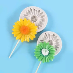 Khuôn Silicon hoa cúc lớn 6.5cm