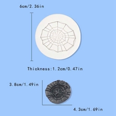 Khuôn Silicon lưới nhện, con nhện trang trí thành phẩm kem