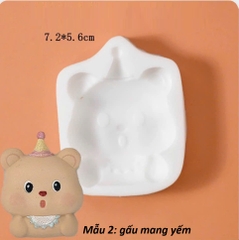 Khuôn Silicon các mẫu gấu nhiều mẫu