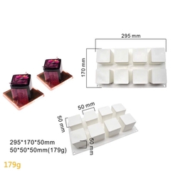 Khuôn Silicone Làm Bánh Mousse 8 hình chữ nhật