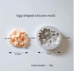 Khuôn silicon bông hoa sứ khuôn trắng