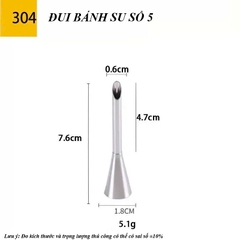 Đui bơm bánh su kkem size M